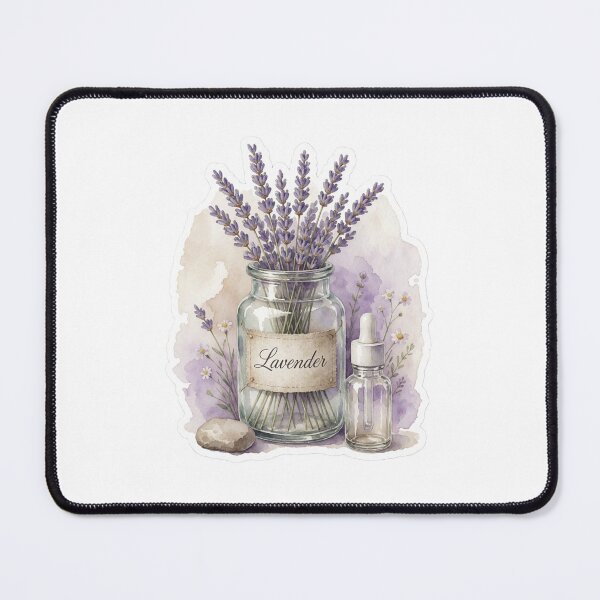 Item preview, Lavender Apothecary Jar Botanical Illustration designed and sold by AillustriaAK.