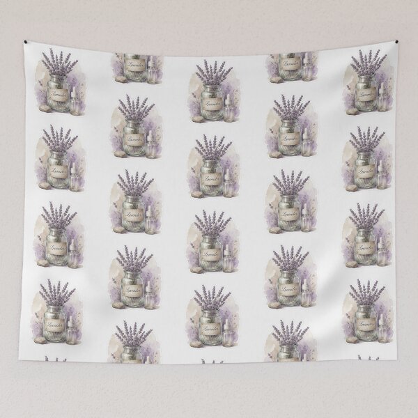 Item preview, Lavender Apothecary Jar Botanical Illustration designed and sold by AillustriaAK.