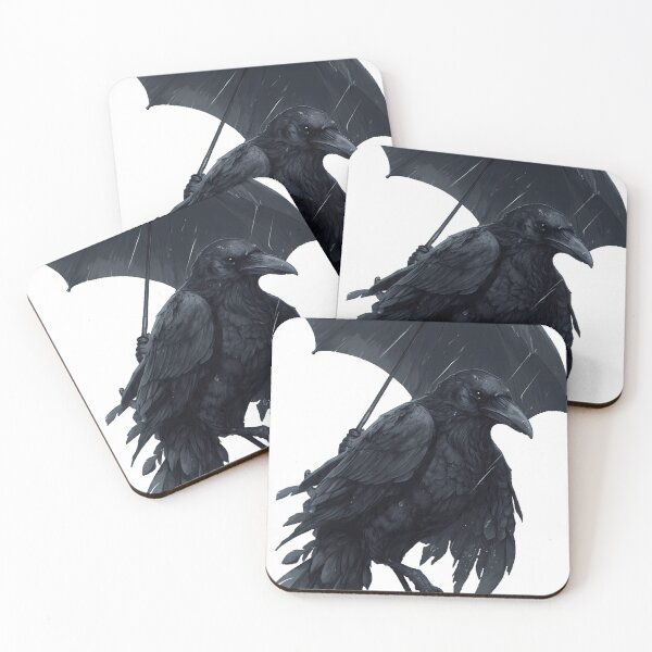 Item preview, Rainy Umbrella Crow designed and sold by pumsquare.