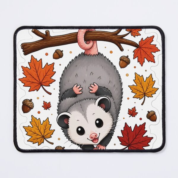 Item preview, Cozy Opossum Autumn Leaves Cryptidcore Fall designed and sold by StickyGuys.