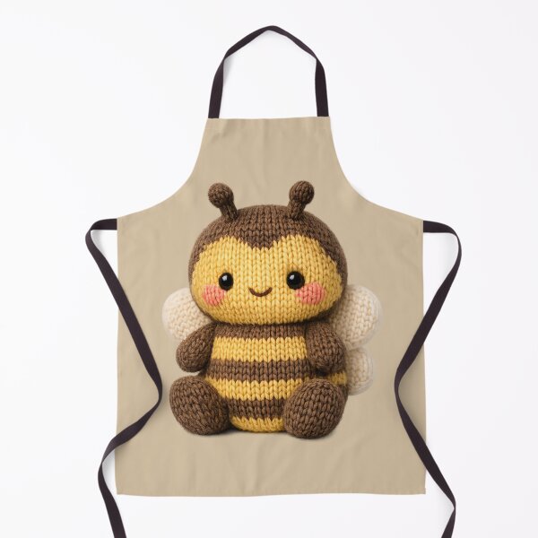 Item preview, Cute Knitted Bee Plush | Kawaii Handmade Crochet Cottagecore designed and sold by Moons Studio.