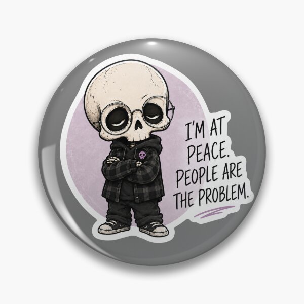 Item preview, Funny Skeleton People Problem Sticker designed and sold by KØTA Studio.