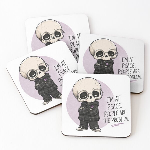 Item preview, Funny Skeleton People Problem Sticker designed and sold by KØTA Studio.