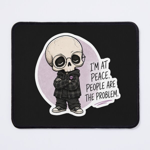 Item preview, Funny Skeleton People Problem Sticker designed and sold by KØTA Studio.