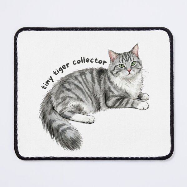 Item preview, Tiny Tiger Collector Sticker | Silver Tabby Cat Vinyl Decal | Gray Cat Lover Gift | Cute Cat Laptop, Water Bottle & Journal Sticker designed and sold by Safiacreatess.