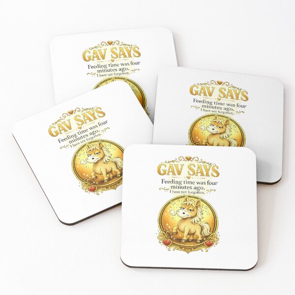 Item preview, Gav Says Feeding Time Was Four Minutes Ago – Funny Horse Gift designed and sold by Arvelle Art.