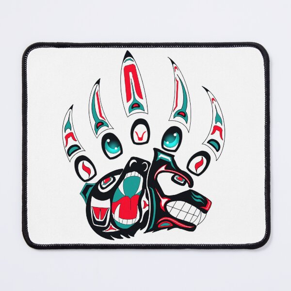 Item preview, Tlingit Wolf and bear claw (Teal) designed and sold by RobsArtwork.