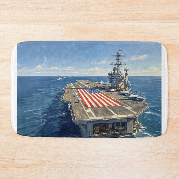 Item preview, American Flag Aircraft Carrier Deck designed and sold by Home Decor Art.