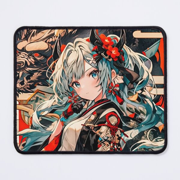 Item preview, Celestial Dragon Kimono Girl | Japanese Fantasy Anime Style Floral Art designed and sold by Dyan4.