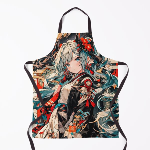 Item preview, Celestial Dragon Kimono Girl | Japanese Fantasy Anime Style Floral Art designed and sold by Dyan4.