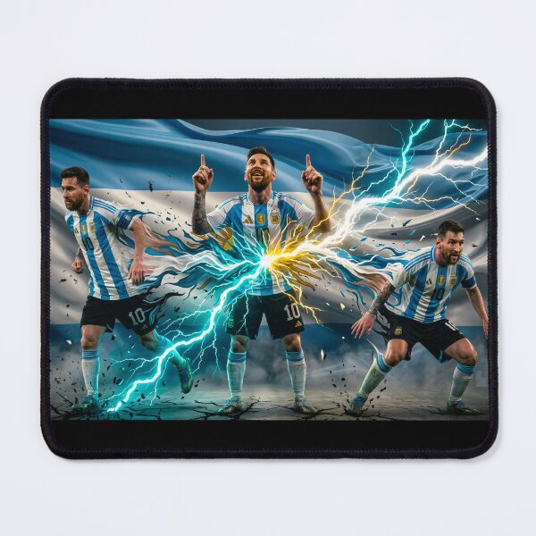 Item preview, Lionel Messi, God of Football, Impacted Argentine Lightning Bolt - 2026 World Cup designed and sold by G-A-D-U.