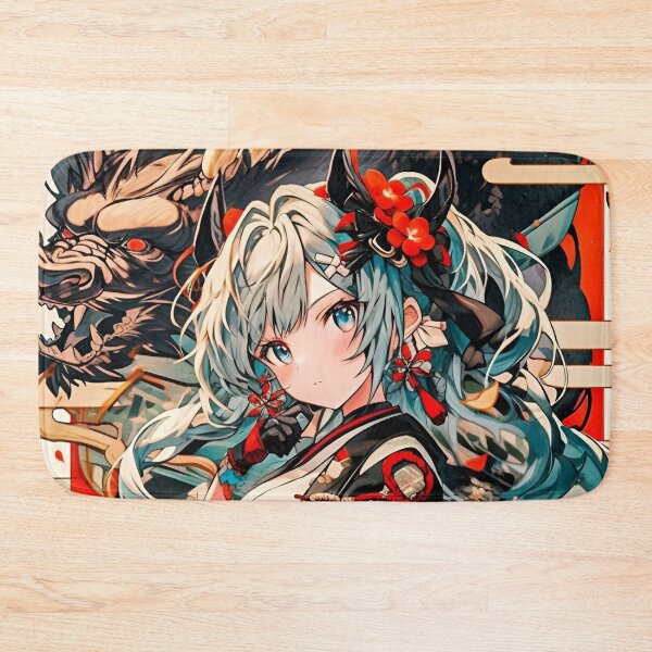 Item preview, Celestial Dragon Kimono Girl | Japanese Fantasy Anime Style Floral Art designed and sold by Dyan4.