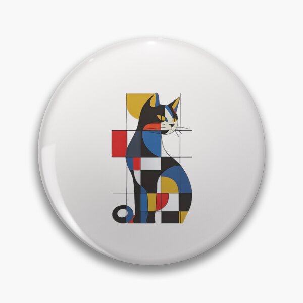 Item preview, Mondrian Cat  Abstract Geometric Art   designed and sold by Gbriel3.