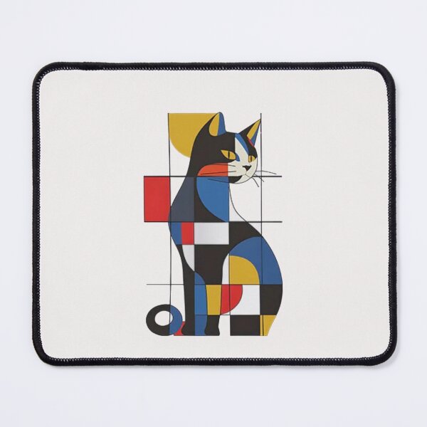 Item preview, Mondrian Cat  Abstract Geometric Art   designed and sold by Gbriel3.