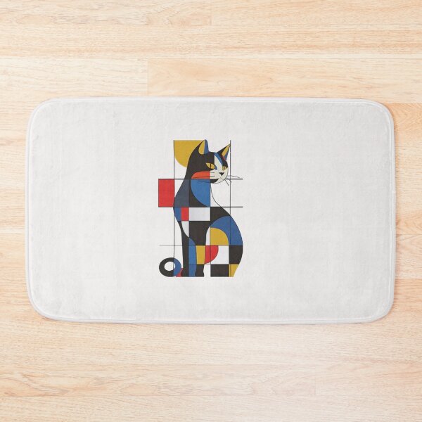 Item preview, Mondrian Cat  Abstract Geometric Art   designed and sold by Gbriel3.