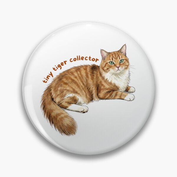 Item preview, Tiny Tiger Collector Sticker | Fluffy Orange Tabby Cat Vinyl Decal | Ginger Cat Lover Gift | Cute Cat Laptop, Water Bottle & Journal Sticker designed and sold by Safiacreatess.