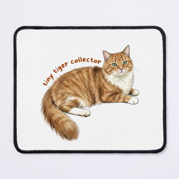 Item preview, Tiny Tiger Collector Sticker | Fluffy Orange Tabby Cat Vinyl Decal | Ginger Cat Lover Gift | Cute Cat Laptop, Water Bottle & Journal Sticker designed and sold by Safiacreatess.
