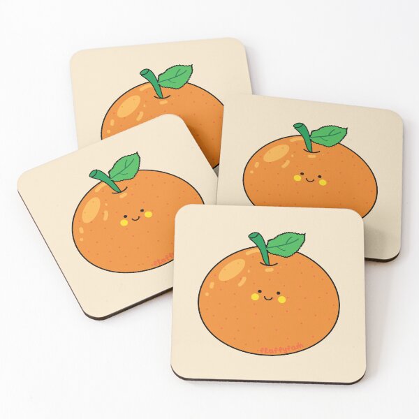 Item preview, Cute orange citrus fruit with leaf designed and sold by fluffyfamcraft.