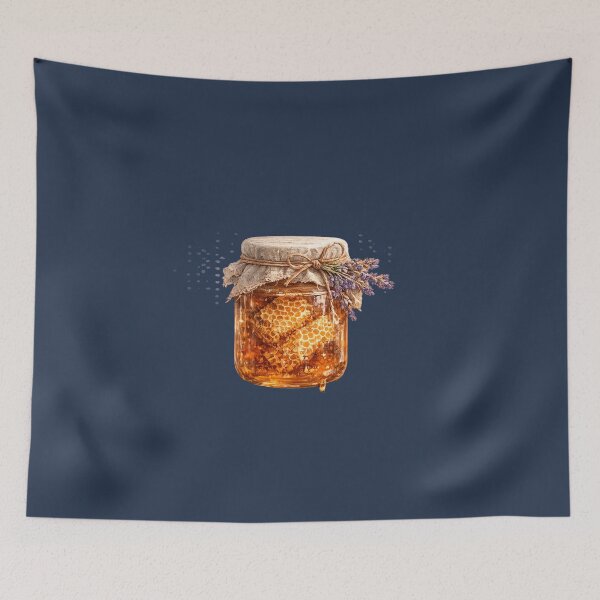 Item preview, Wildflower Honey Jar Watercolor | Botanical Cottagecore Kitchen Art | Beekeeper Gift | Rustic Honey Illustration designed and sold by MagicMakerPh⭐⭐⭐⭐⭐.