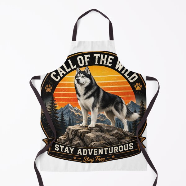Item preview, Call of the Wild - Stay Adventurous Stay Free Husky Dog Vintage Design designed and sold by PawFusionArt.