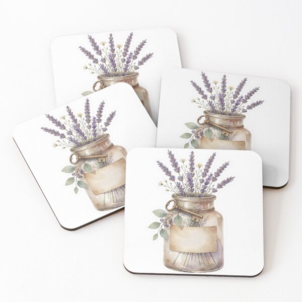 Item preview, Lavender Apothecary Jar Botanical Illustration designed and sold by AillustriaAK.