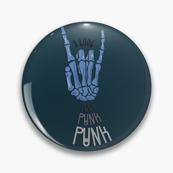 Item preview, I Love Punk Skeleton Hand Graphic | Punk Rock Skull Hand designed and sold by Naershop.