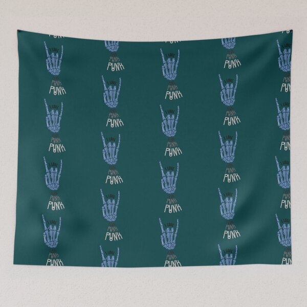 Item preview, I Love Punk Skeleton Hand Graphic | Punk Rock Skull Hand designed and sold by Naershop.