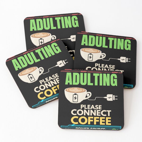 Item preview, Battery Low Adulting Please Connect Coffee Funny T-Shirt designed and sold by Uvclick.