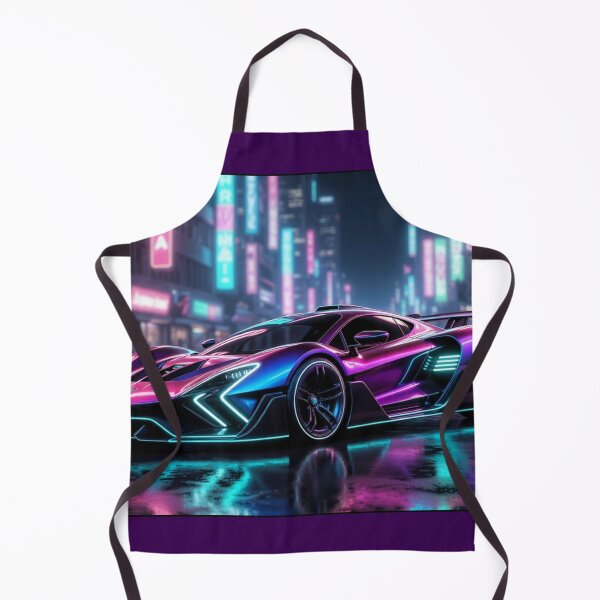 Item preview, Cyberpunk Neon Supercar Synthwave Poster designed and sold by Nexus Space.