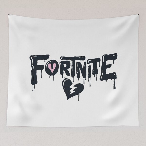 Item preview, Fortnite Black Drip Font Broken Heart Pastel Pink designed and sold by Plonkylar.