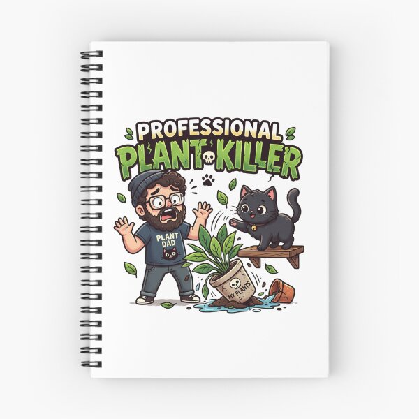 Item preview, Professional Plant Killer Black Cat Dad Funny Kawaii T-Shirt designed and sold by Ashley critters.