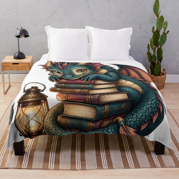 Item preview, Cute Cozy Book Dragon Reading Nook Bookish Dark Academia designed and sold by StickyGuys.