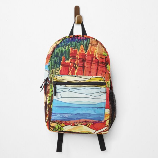 Item preview, Stained Glass Bryce Canyon National Park Mosaic Landscape Sunset designed and sold by designmari.