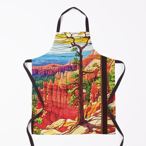 Item preview, Stained Glass Bryce Canyon National Park Mosaic Landscape Sunset  designed and sold by designmari.
