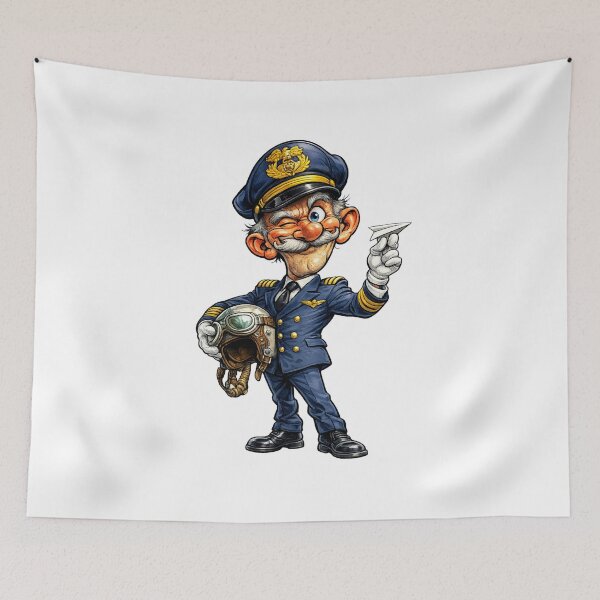 Item preview, Pilot Cartoon designed and sold by AlexLineArt.