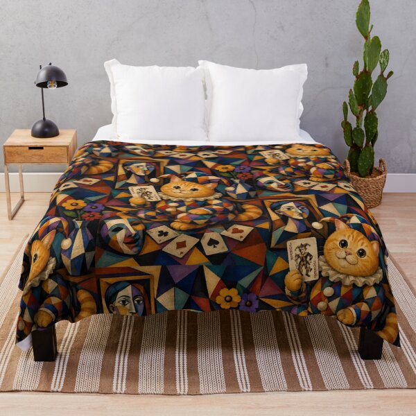 Item preview, Cute Chonky Orange Cat Harlequin Masterpiece Dreamscape designed and sold by Mindworx21.