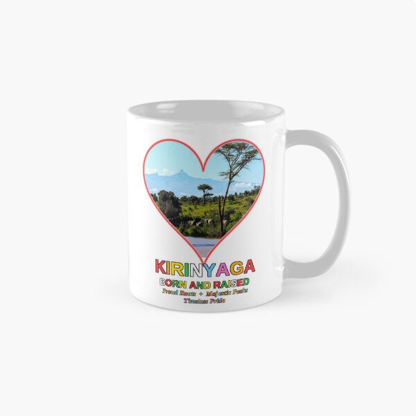 Item preview, Kirinyaga Born and Raised Kenya Pride Heart Design Mount Kenya Elephant African Wildlife Gif designed and sold by Igrowlab254.