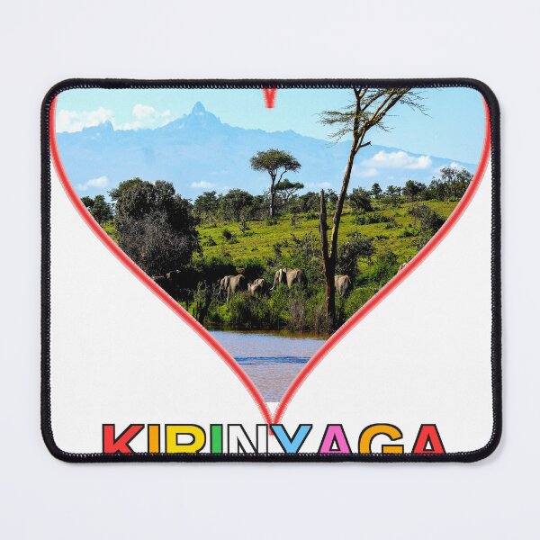 Item preview, Kirinyaga Born and Raised Kenya Pride Heart Design Mount Kenya Elephant African Wildlife Gif designed and sold by Igrowlab254.