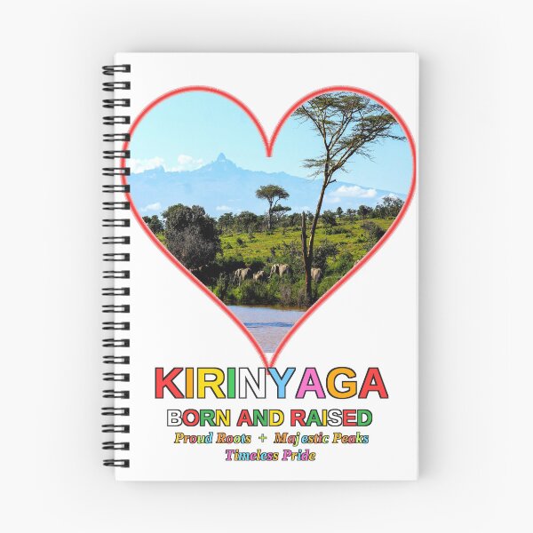 Item preview, Kirinyaga Born and Raised Kenya Pride Heart Design Mount Kenya Elephant African Wildlife Gif designed and sold by Igrowlab254.