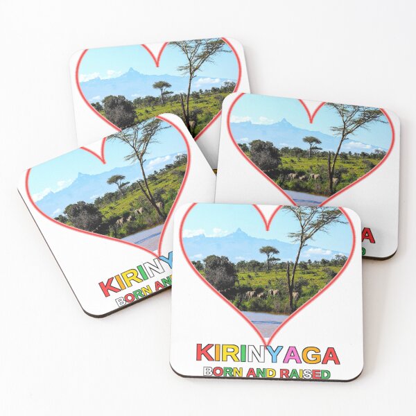 Item preview, Kirinyaga Born and Raised Kenya Pride Heart Design Mount Kenya Elephant African Wildlife Gif designed and sold by Igrowlab254.