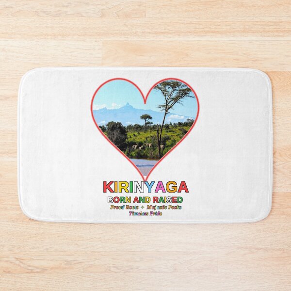 Item preview, Kirinyaga Born and Raised Kenya Pride Heart Design Mount Kenya Elephant African Wildlife Gif designed and sold by Igrowlab254.