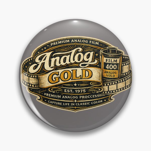 Item preview, Analog Gold Film Vintage Photography Logo designed and sold by Golden Era Studio.