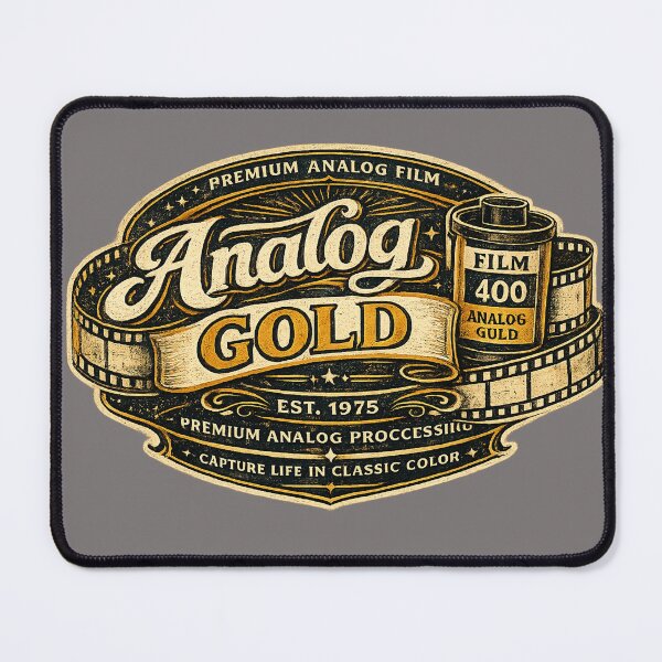 Item preview, Analog Gold Film Vintage Photography Logo designed and sold by Golden Era Studio.