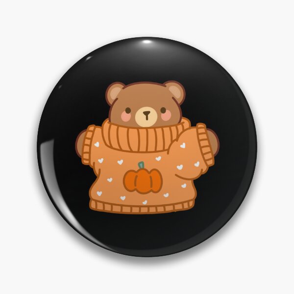 Item preview, Pumpkin Bear Cute Autumn Cozy Sweater Teddy Illustration designed and sold by Pudgeproject.