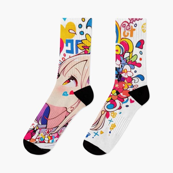 Item preview, Color Burst Anime Girl with Floral Headphones | Kawaii Pop Art Aesthetic Illustration designed and sold by Dyan4.