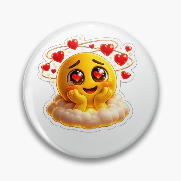 Item preview, Heart Eyes Emoji on Cloud Sticker PNG | Cute Love Emoji Transparent Sticker designed and sold by ashwin131.