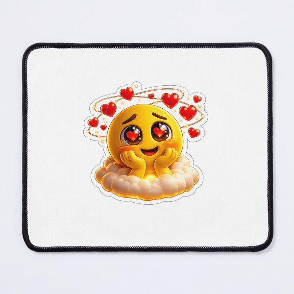 Item preview, Heart Eyes Emoji on Cloud Sticker PNG | Cute Love Emoji Transparent Sticker designed and sold by ashwin131.