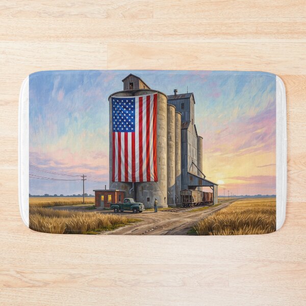 Item preview, American Flag Grain Silo designed and sold by Home Decor Art.