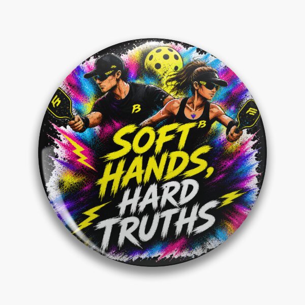 Item preview, Soft Hands Hard Truths Pickleball Shirt – Funny Trash Talk Gift for Competitive Players designed and sold by Surrealtrends.