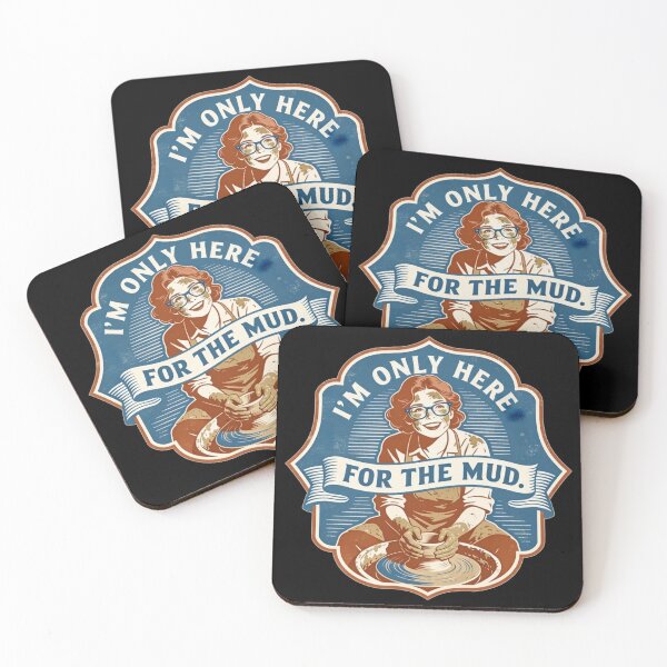 Item preview, Funny Pottery Lover Gift - I'm Only Here For The Mud - Ceramic Art Design designed and sold by thoughtswear.